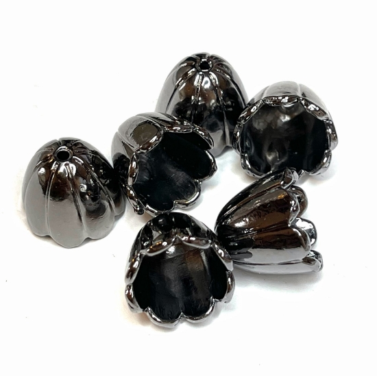 Picture of End Cap Tulip Ø15mm w/ hole Gunmetal x2
