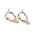 Picture of Ear Stud 16x10mm w/ Cubic Zirconia 18kt Gold Plated x2