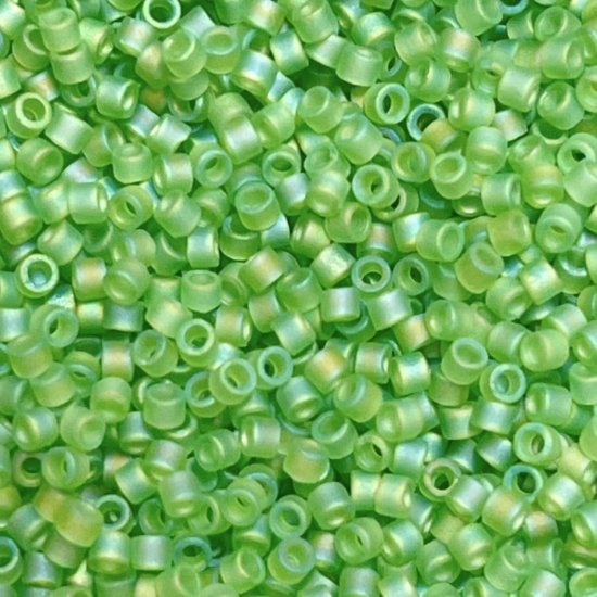 Picture of Miyuki Delica 11/0 DB1281 Mat Transparent Lime AB x10g