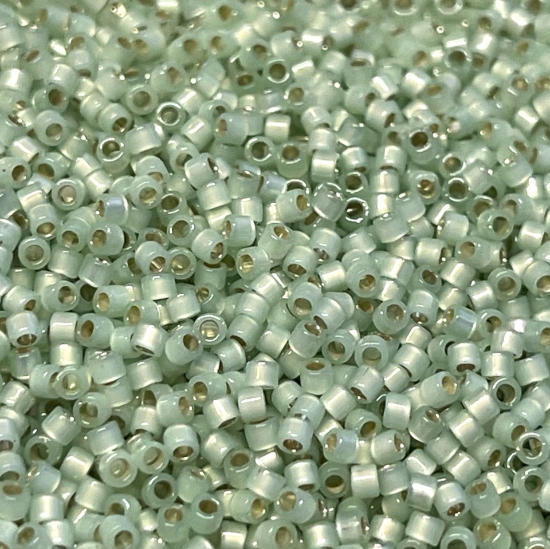 Picture of Miyuki Delica 11/0 DB1454 Silver Lined Pale Lime Opal x10g