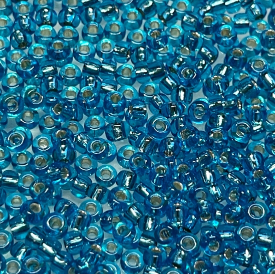 Picture of Miyuki Rocaille 8/0 2429 Silver Lined Dark Aqua x10g