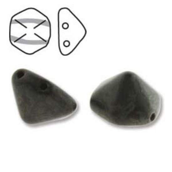 Picture of Pyramid Hex Bead 12mm Jet Mat Picasso x12