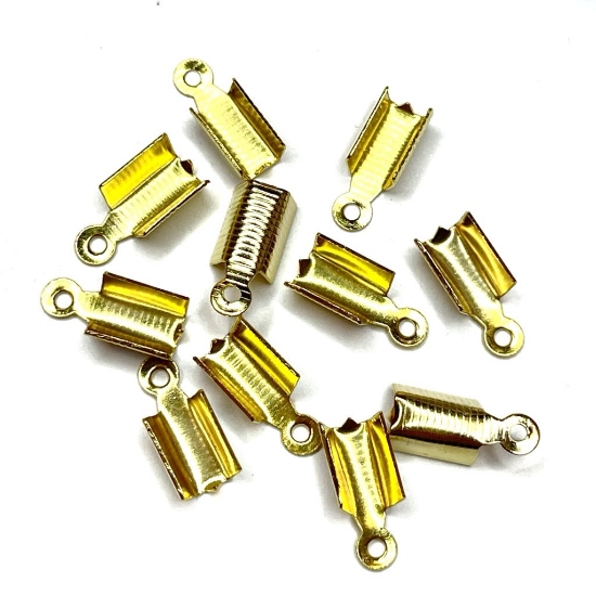 Picture of Cord End fold-over Ø3-4mm Gold x10