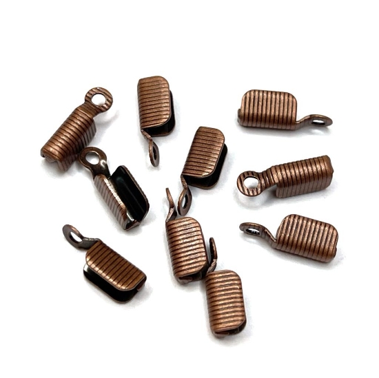 Picture of Cord End fold-over Ø2-3mm Antique Copper x20