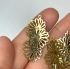 Picture of Stainless Steel Pendant Laser cut Flower 37x19x1mm Gold x1