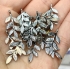 Picture of Pendant Leaf  25x11x1mm Platinum Plated x1