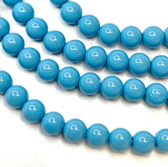 Picture of Preciosa Nacre Round Maxima 6mm Aqua Blue x50