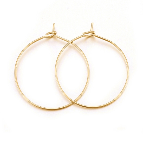 Picture of Stainless Steel Hoop 25mm 18kt Gold Plated x20