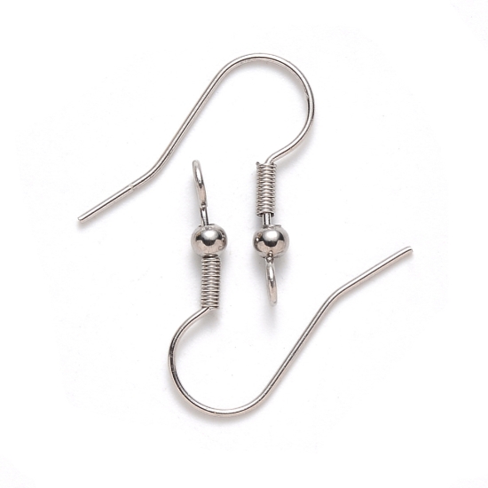 Picture of Stainless Steel Earwire 21mm w/ vertical loop x10