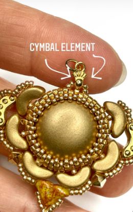 Изображение Cymbal - Pilos 8/0 Bead Ending 24k Gold Plate x1