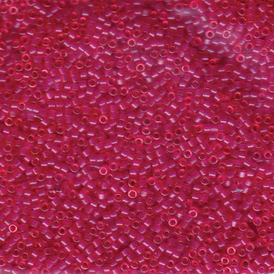Picture of Miyuki Delica 11/0 DB775  Dyed Semi-Mat Transparent Scarlet x10g 