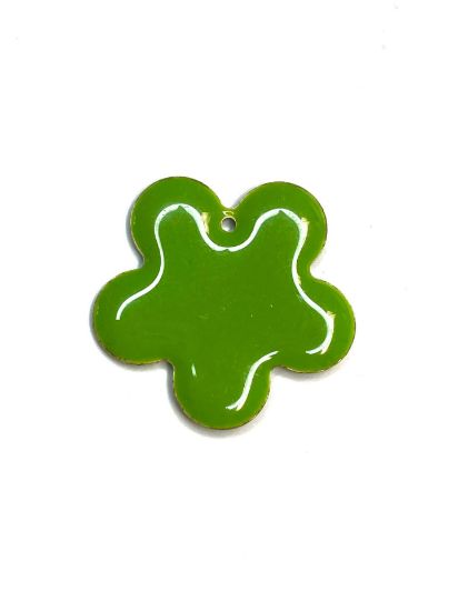 Picture of Candy Flower pendant 27mm Green x1