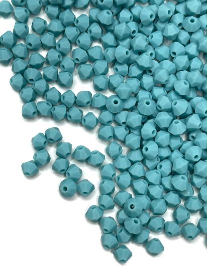 Picture of Preciosa Bead Rondell 4mm Turquoise Mat x100