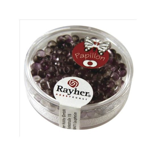 Picture of Peanut beads Rayher 3.2x6.5mm Duo Tone BlackBerry x10g