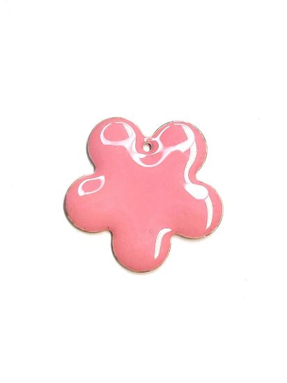Picture of Candy Flower pendant 27mm Pink x1 