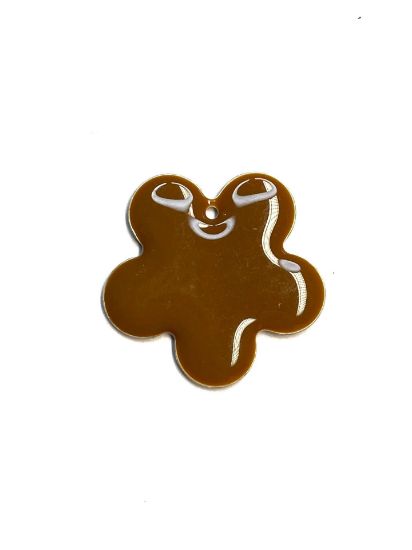 Picture of Candy Flower pendant 27mm Choco x1