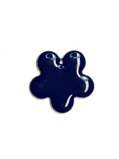 Picture of Candy Flower pendant 27mm Navy Blue x1