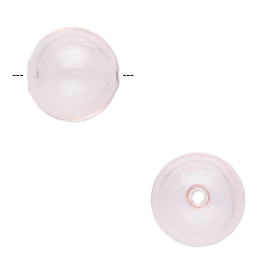 Picture of Hollow Bead Round 15mm Pink x1