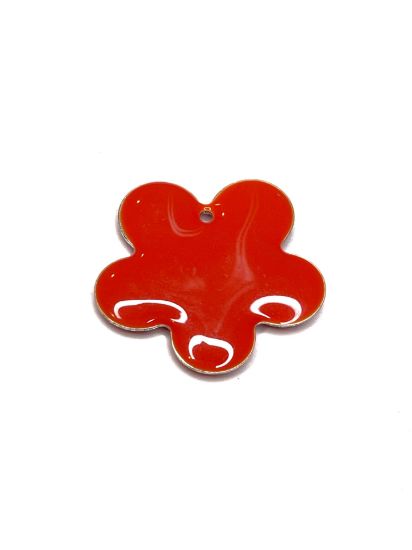Picture of Candy Flower pendant 27mm Bright Orange x1