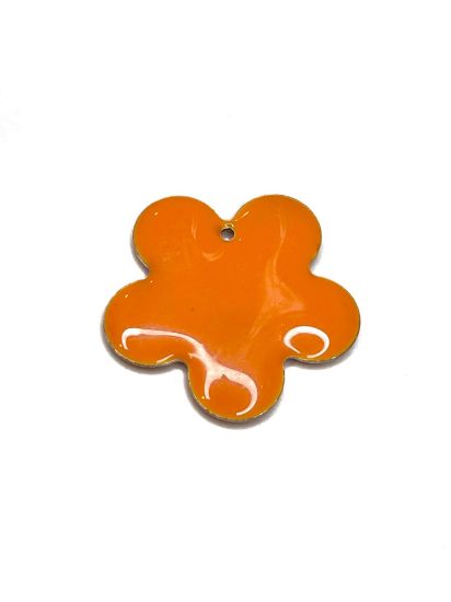 Picture of Candy Flower pendant 27mm Orange x1