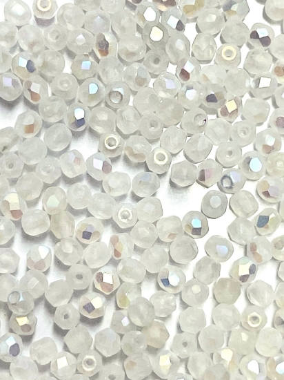 Picture of Fire-Polished 3mm Crystal Full AB Mat x100