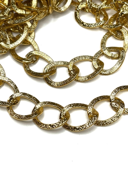 Picture of Aluminium Chain twisted oval 20x16mm Gold x1m