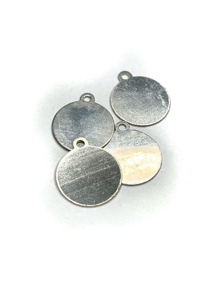 Picture of 925 Silver  Round tag w/ ring 12,5mm x1