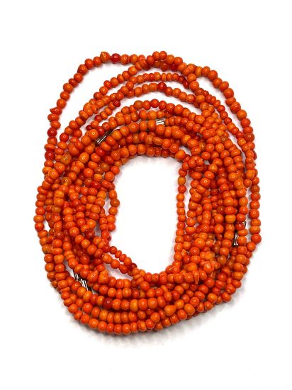 Picture of Glass beads 4mm round Orange x38cm