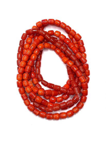 Picture of Glass beads Round 6mm Orange x35cm