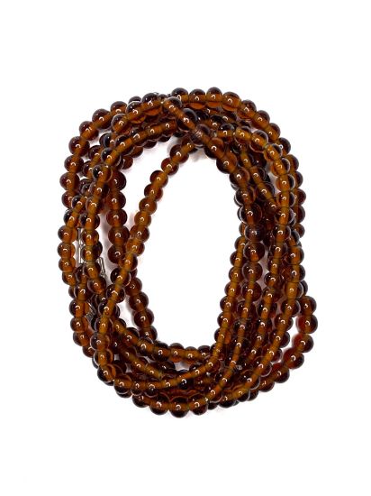 Picture of Glass beads Round 6mm Brown x40cm