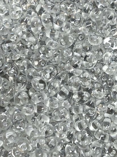 Picture of Preciosa Twin Beads 2.5x5mm Crystal White Color Lined x10g