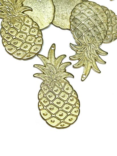 Picture of Pendant Pineapple 42x20mm Gold Plated x1