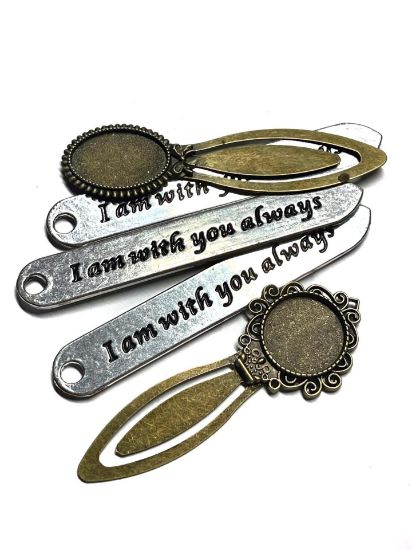 Picture of Bookmark 92x14mm "I am with you always" Antiqued Silver x1