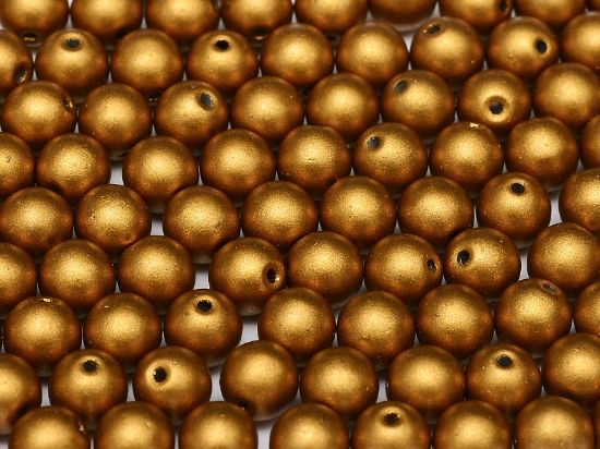 Picture of Round Beads 3mm Brass Gold x50