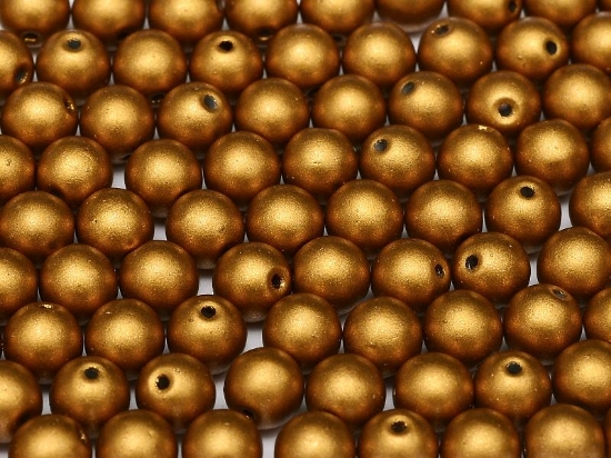 Picture of Round Beads 3mm round Brass Gold x100