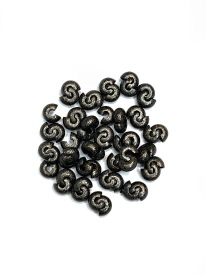 Picture of Crimp Cover 5mm Stardust Gunmetal x20