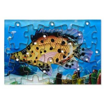 Image de Puzzle Drop 15-pieces 75x50mm "Yellow Fish" x1