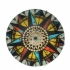 Picture of Glass Chunk Button 18mm Compass Pattern x1