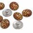 Picture of Glass Chunk Buttons 18mm Leopard Pattern x1