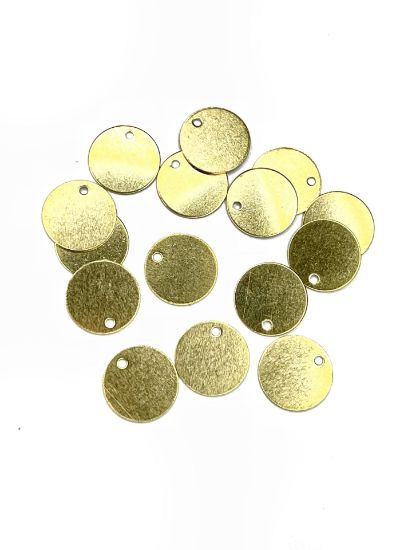 Picture of Component Metal Round 10mm Gold Tone x10