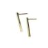 Picture of Ear stud Flat Bar 20x1.5x1.5mm 18kt Gold Plated x2 
