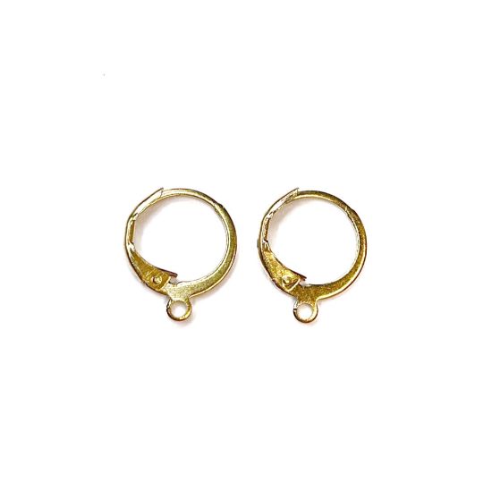Picture of Earring Leverback 14mm w/ ring  Gold Tone x2