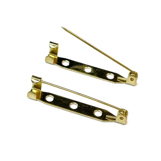 Picture of Pin back 32mm Gold Tone x10