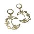 Picture of Charm Crescent Moon Flower 31x27mm Gold Tone x1