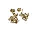 Picture of Premium Ear Stud 3-Flower 15mm w/ loop Gold Plated x2