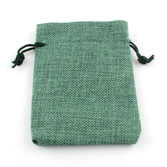 Picture of Burlap Pouch 18x13cm Sea Green x5
