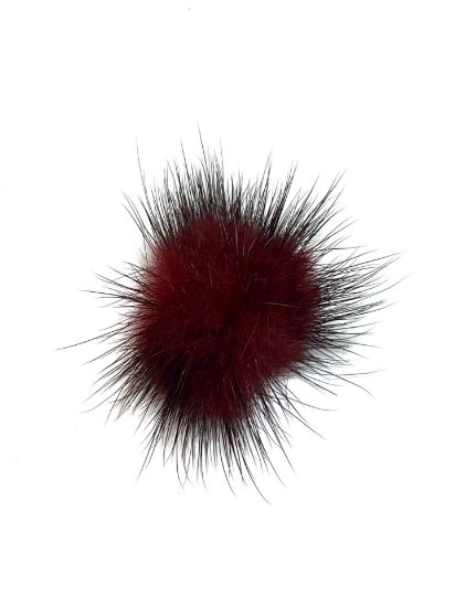 Picture of Fluff ball 30mm Dark Red x1