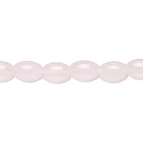 Picture of Glass beads Oval 8x6mm Translucent Pink x35
