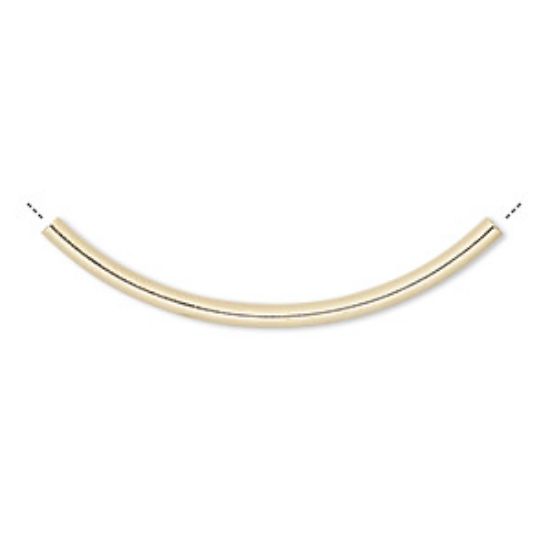 Picture of Curved Tube 38x2mm Gold Plated x1