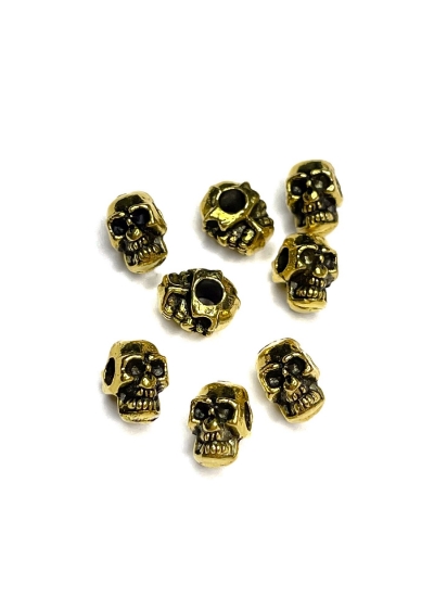 Picture of Skull Bead 8x6mm Gold x5